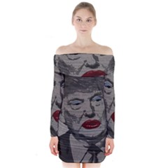 Transgender President    Long Sleeve Off Shoulder Dress by Valentinaart