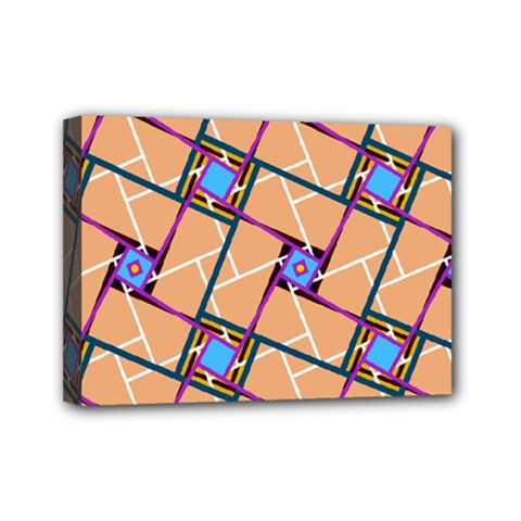 Overlaid Patterns Mini Canvas 7  X 5  by Simbadda