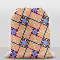 Overlaid Patterns Drawstring Bag (small) by Simbadda