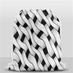 Black And White Pattern Drawstring Bag (small) by Simbadda