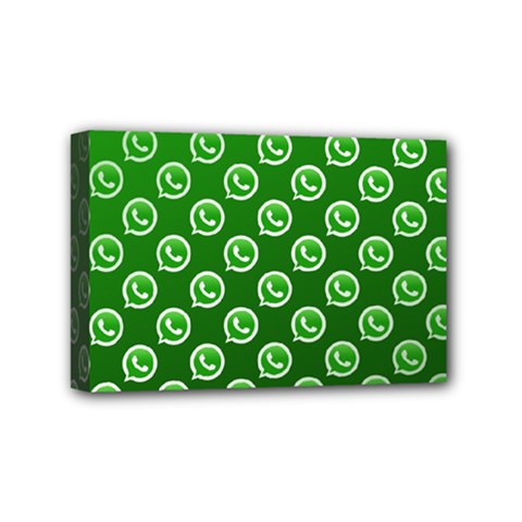 Whatsapp Logo Pattern Mini Canvas 6  X 4  by Simbadda