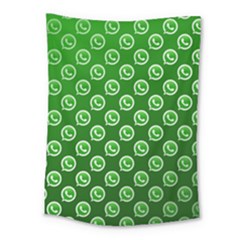 Whatsapp Logo Pattern Medium Tapestry by Simbadda