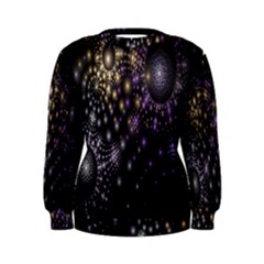 Fractal Patterns Dark Circles Women s Sweatshirt by Simbadda