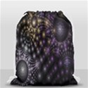 Fractal Patterns Dark Circles Drawstring Bag (Small) View1