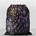 Fractal Patterns Dark Circles Drawstring Bag (Small) View2