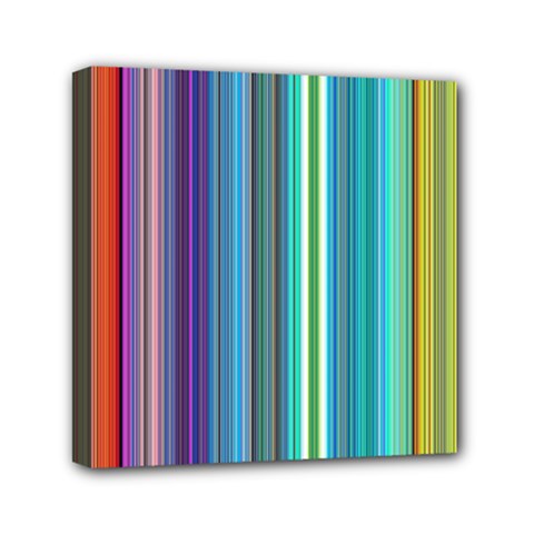 Color Stripes Mini Canvas 6  X 6  by Simbadda