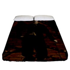 Charlie Chaplin  Fitted Sheet (king Size) by Valentinaart