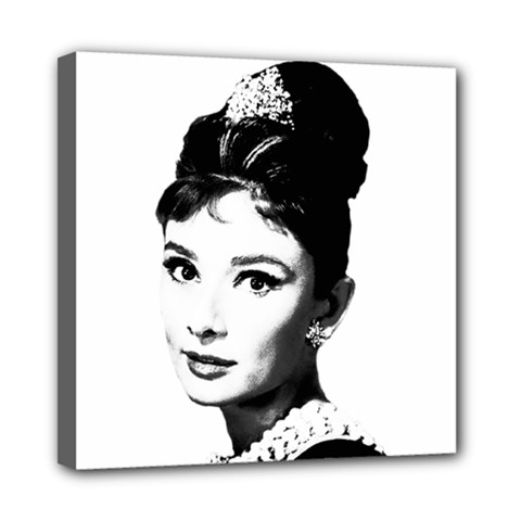 Audrey Hepburn Mini Canvas 8  X 8  by Valentinaart