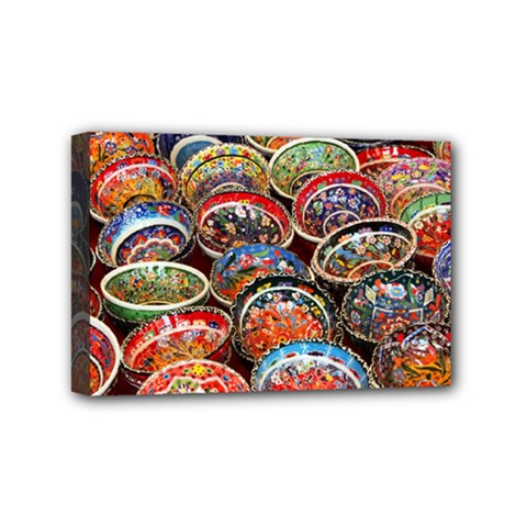 Art Background Bowl Ceramic Color Mini Canvas 6  X 4  by Simbadda