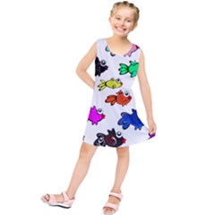 Fishes Marine Life Swimming Water Kids  Tunic Dress by Simbadda