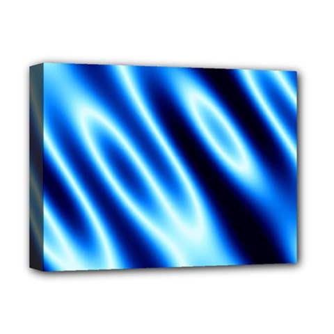 Grunge Blue White Pattern Background Deluxe Canvas 16  X 12   by Simbadda