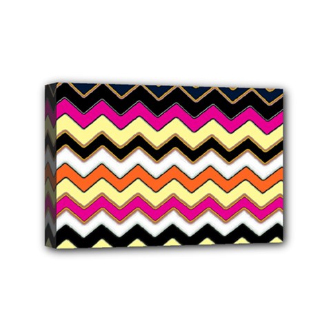 Colorful Chevron Pattern Stripes Pattern Mini Canvas 6  X 4  by Simbadda