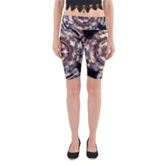 Science Fiction Background Fantasy Yoga Cropped Leggings by Simbadda