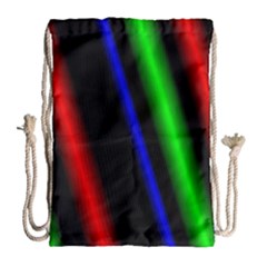 Multi Color Neon Background Drawstring Bag (large) by Simbadda
