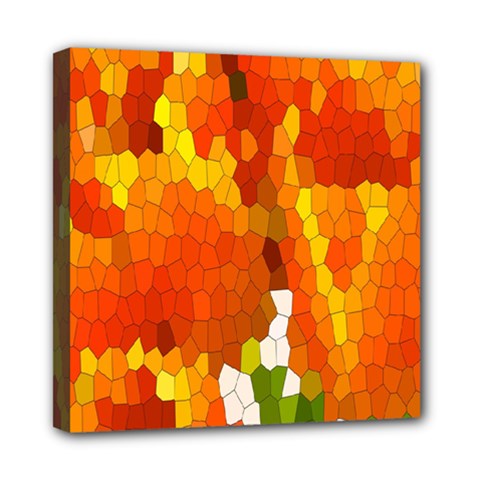 Mosaic Glass Colorful Color Mini Canvas 8  X 8  by Simbadda