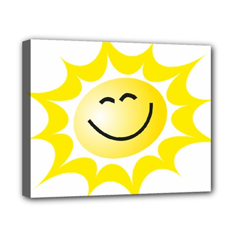 The Sun A Smile The Rays Yellow Canvas 10  X 8  by Simbadda