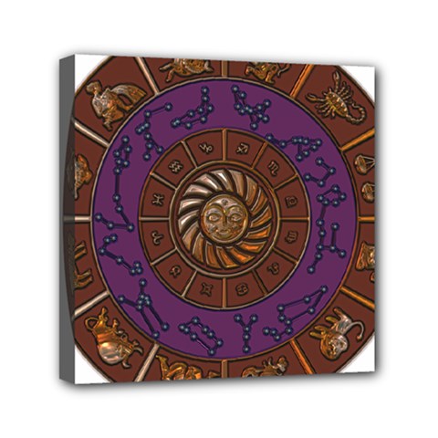Zodiak Zodiac Sign Metallizer Art Mini Canvas 6  X 6  by Simbadda