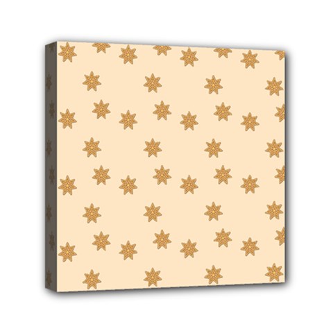 Pattern Gingerbread Star Mini Canvas 6  X 6  by Simbadda