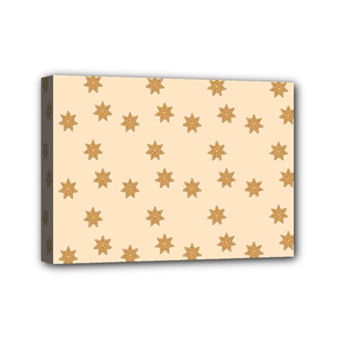 Pattern Gingerbread Star Mini Canvas 7  X 5  by Simbadda