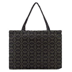 Dark Interlace Tribal  Medium Zipper Tote Bag by dflcprints