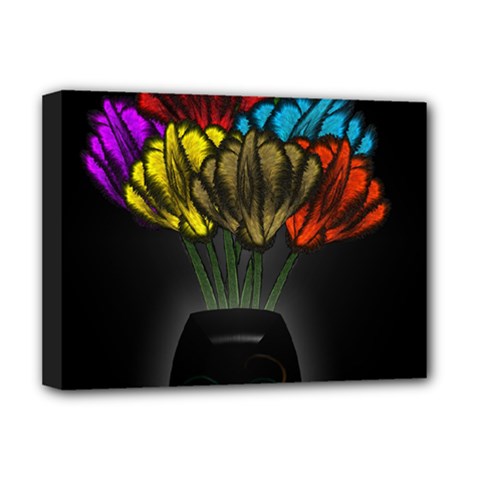 Flowers Painting Still Life Plant Deluxe Canvas 16  X 12   by Simbadda