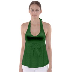 Texture Green Rush Easter Babydoll Tankini Top by Simbadda