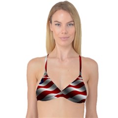 Flag United States Stars Stripes Symbol Reversible Tri Bikini Top by Simbadda