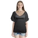 Leather Stitching Thread Perforation Perforated Leather Texture Flutter Sleeve Top View1