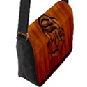 Pattern Shape Wood Background Texture Flap Messenger Bag (L)  View2