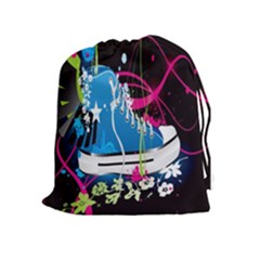 Sneakers Shoes Patterns Bright Drawstring Pouches (extra Large) by Simbadda