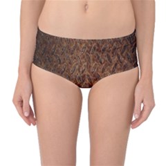 Texture Background Rust Surface Shape Mid-waist Bikini Bottoms by Simbadda