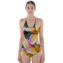 Premier Mix Flower Cut-out One Piece Swimsuit by alohaA