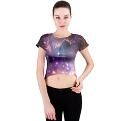 Small Magellanic Cloud Crew Neck Crop Top by SpaceShop