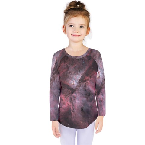 Carina Peach 4553 Kids  Long Sleeve Tee by SpaceShop