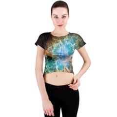 Crab Nebula Crew Neck Crop Top by SpaceShop