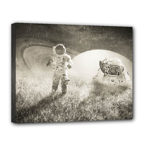 Astronaut Space Travel Space Canvas 14  X 11  by Simbadda