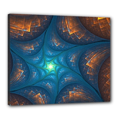 Fractal Star Canvas 24  X 20  by Simbadda