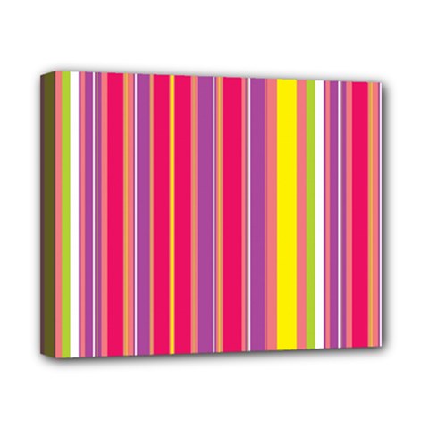 Stripes Colorful Background Canvas 10  X 8  by Simbadda