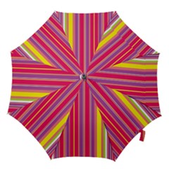 Stripes Colorful Background Hook Handle Umbrellas (medium) by Simbadda