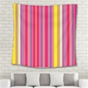 Stripes Colorful Background Square Tapestry (Large) View2