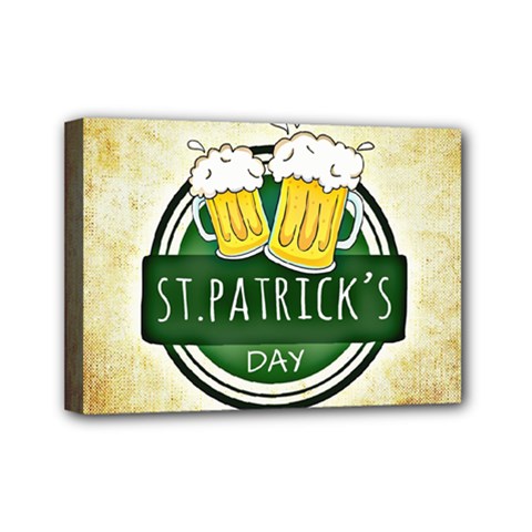 Irish St Patrick S Day Ireland Beer Mini Canvas 7  X 5  by Simbadda