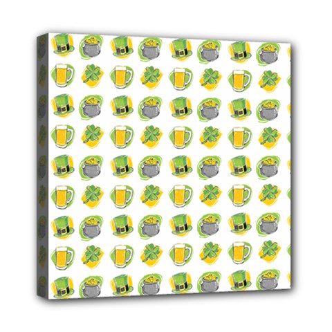 St Patrick S Day Background Symbols Mini Canvas 8  X 8  by Simbadda