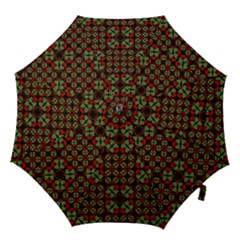 Asian Ornate Patchwork Pattern Hook Handle Umbrellas (medium) by dflcprints