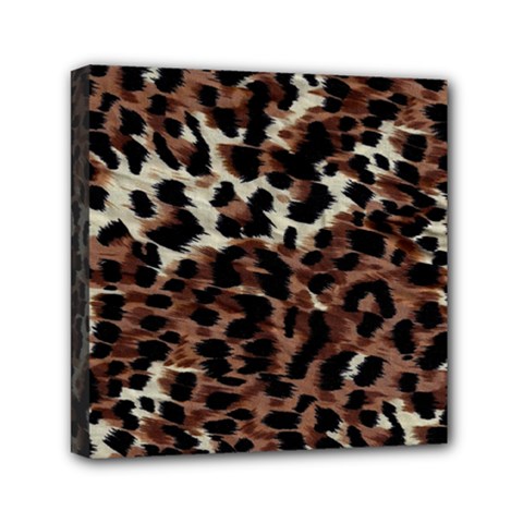 Background Fabric Animal Motifs Mini Canvas 6  X 6  by Simbadda