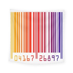 Colorful Gradient Barcode Square Tapestry (small) by Simbadda