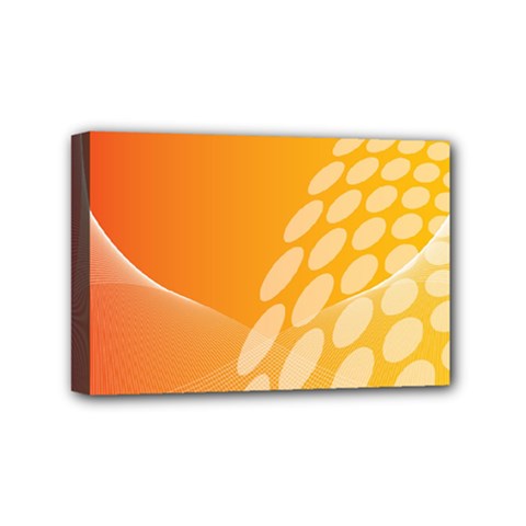 Abstract Orange Background Mini Canvas 6  X 4  by Simbadda