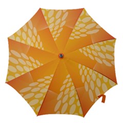 Abstract Orange Background Hook Handle Umbrellas (medium) by Simbadda