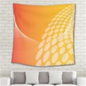 Abstract Orange Background Square Tapestry (Large) View2
