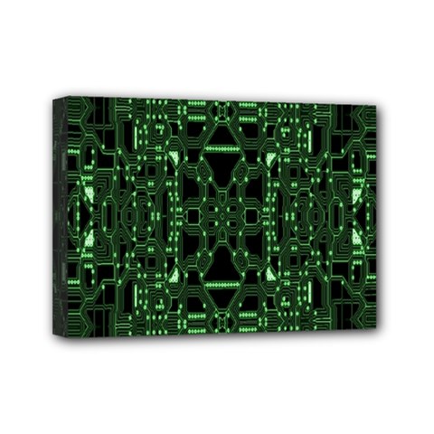 An Overly Large Geometric Representation Of A Circuit Board Mini Canvas 7  X 5  by Simbadda