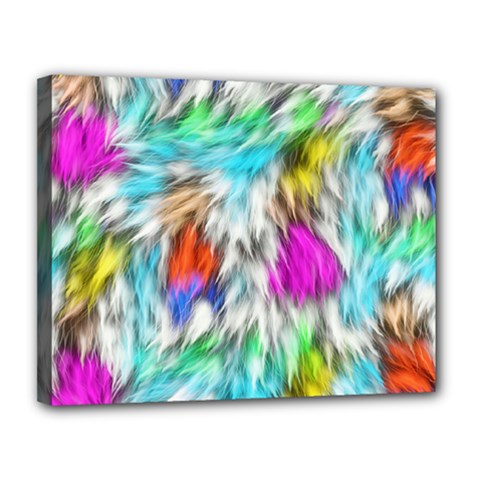 Fur Fabric Canvas 14  X 11  by Simbadda
